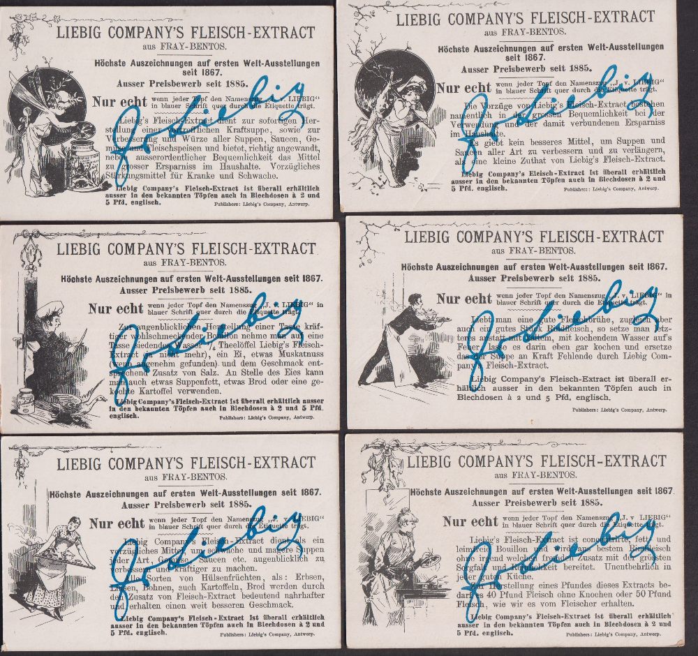 Trade cards, Liebig, Alphabet-Male Operatic Characters, ref. S369, German edition (set, 12 cards) ( - Image 2 of 4
