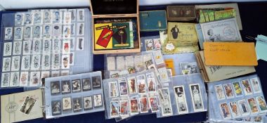 Cigarette & trade cards, mixture in box, in sleeves, loose and in albums, diverse range of