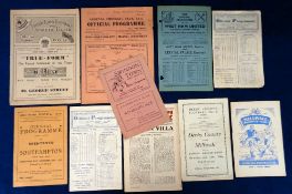 Football programmes, selection of ten, 1940's programmes, Arsenal v Swansea 1945/6 FLS (single