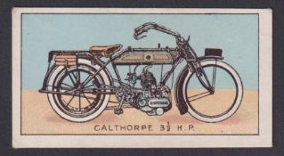 Cigarette card, J.W. Hobson, Motor Cycle Series, type card, no 3, Calthorpe 3 1/2 H.P. (just gd) (