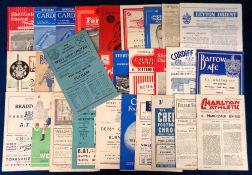 Football programmes, a collection of thirty 1940/50's programmes, a good selection inc. Fulham v