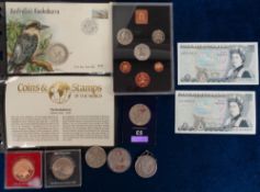 Coins and Bank Notes, a selection of collectable coins and notes to include Morgan Silver Dollar