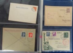 Stamps, Third Reich collection of postcards, stamps and covers of Hitler to include a Jersey