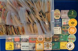 Beer Mats, hundreds of beer mats probably 1950s to 1970s, covering a wide range of breweries and