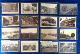 Postcards, Stations, a collection of approx.. 27 UK railway stations inc. Lyme Regis interior (