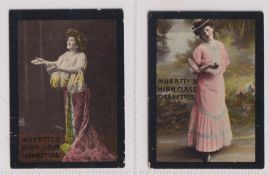 Cigarette cards, Muratti, Beautiful Women, 'M' size, two type cards, ref. H284, pictures nos 5 and