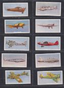 Cigarette cards, 4 sets, all transport related, United Kingdom Tobacco Co Aircraft (Greys),