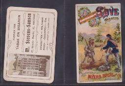 Tobacco advertising, 4 items Myers Bros Love Tobacco P Size USA non inset card, M Steven Sansen