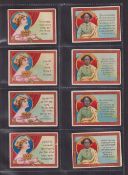 Cigarette cards, USA, ATC, Toasts (Mogul), Series 301-425, 'M' size, 121 cards (some with slight