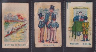 Trade cards, Barratt's, School Activities, ref. HB73, three cards, Boating on the Isis (fair),