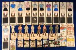 Football cards, Spain, a collection of 30+ novelty cards inc. Diecut footballers, Club Colours,