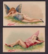 Cigarette cards, USA, Buchner, Butterflies & Bugs (Printed backs), 'X' size, two cards, ref. N282,