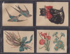 Trade issues, Red Letter, Transfers, 6 different paper style transfers, 'L' size, Birds, Cat &