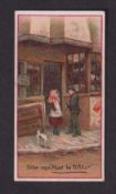 Cigarette card, Wills, Advertisement Card, children in doorway, 'Father says - Must be Wills's', '