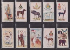 Cigarette cards, E Robinson & Son, Regimental Mascots (set 25 cards) (10 cards light rubber stamp