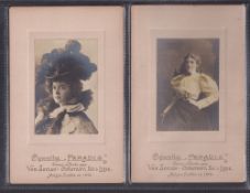 Cigarette cards, Belgium, Van Zuylen-Constant, Beauties, 'XL' size, 166mm x 106mm, sepia photos on