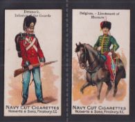 Cigarette cards, Roberts, Armies of the World (Printed back), two cards, Denmark, Infantry of the