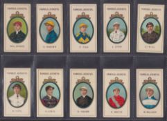 Cigarette cards, Taddy, Famous Jockeys (with frameline) (22/25, missing Will Griggs, L H Hewitt &