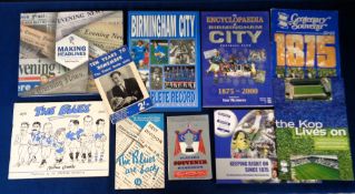 Birmingham City FC, a collection of 10 books and booklets inc. Players Souvenir Handbook 1956, '
