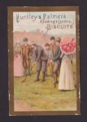 Trade card, Huntley & Palmer Sports Series, type card, Golf Subject (scuffing on front borders, back