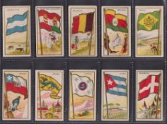 Trade cards, USA, American Caramel Co, Flags of the Principal Countries of the World (set, 40 cards,