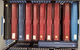 Cigarette cards, Specialised collection of Military cards In 11 modern double postcard sized albums.