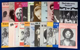 Entertainment, Soul Music Song Sheets, 43 1960s/70s song sheets to include Diana Ross and The