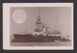 Tobacco advertising, Westminster Tobacco Co, Famous Fighting Ships of Various Nations, postcard,