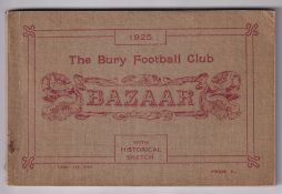 Bury FC, The Bury Football Club Bazaar Booklet 1925, superb 144 booklet with numerous teamgroup