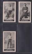 Cigarette cards, Cohen, Weenen, Heroes of Sport, Football, three cards, Barker English