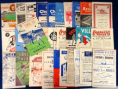 Football programmes, a collection of thirty 1940/50's programmes, a good selection inc. Bolton v