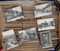 Postcards, approx. 2000 mixed age cards to include theatrical, views, UK foreign, bridges, comic,
