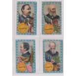 Trade cards, USA, Heisel's Campaign Gum, Candidates, four cards, Grover Cleveland, Gen. C.B. Fisk,