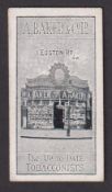 Cigarette card, A. Baker & Co, Baker's Tobacconists Shops (Cigar etc. Manufacturers), type card, 1