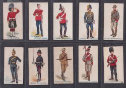 Cigarette cards, Cohen Weenen Home & Colonial Regiments (100 backs), 16 cards, 13 with blue captions