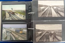 Postcards, Devon, a mixed age collection in modern album of approx. 147 cards of Dawlish, and