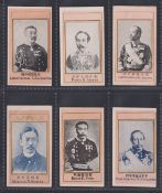 Cigarette cards, Japan, Murai Bros, Japanese Personalities (Green Back), six cards, Lieut. General