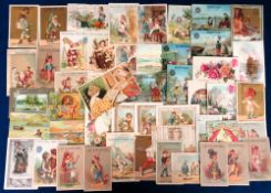 Trade cards, a collection of approx. 50 early Continental cards, mostly French issues and all with