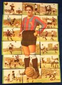 Trade cards, Spain, Vencedor, Footballers, a collection of 18 cards which form a mosaic image of