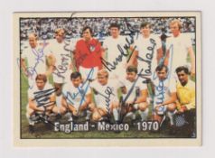 Autographed trade card, A&BC Gum, Footballers (Orange back), Third Series checklist showing