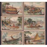 Trade cards, Liebig, Boats II, ref. S370, German edition (set, 6 cards) (gd/vg)