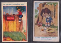 Cigarette Postcards, 8 postcards, 6 of which are 'Have you any Cigarette cards', the other 2 are