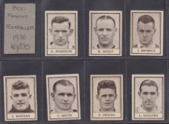 Trade cards, Barratt Famous Footballers 1938/39 16/20 (BAR-280) missing Hall, Massie, Oakes, Walker.