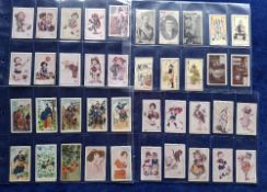 Cigarette cards, China, 107 cards from various series, mainly with printed backs with Chinese only