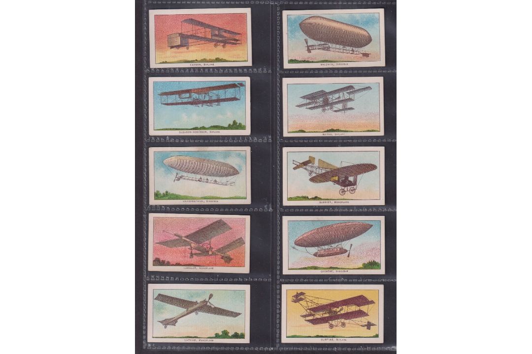 Trade cards, USA, Philadelphia Caramel Co, Airships (set, 15 cards) (one with mark to back, others - Image 1 of 4