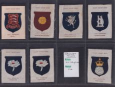 Tobacco silks, Phillips, County Cricket Badges (B.D.V.) 6 different plus one duplicate & (Anon), 4