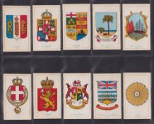 Cigarette cards, B Morris, National & Colonial Arms (set 50 cards) (gd/better)