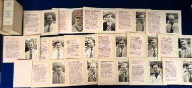 Cricket autographs, a collection of 15 b/w postcard size photographs of England Test Cricketers