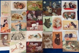 Postcards, Cats, a selection of approx. 50 cards, mostly illustrated. Artists include Gear, Mac,