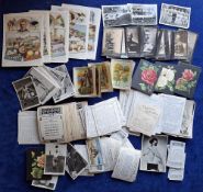 Cigarette cards, collection of a few hundred cigarette cards, mainly larger sized in box,